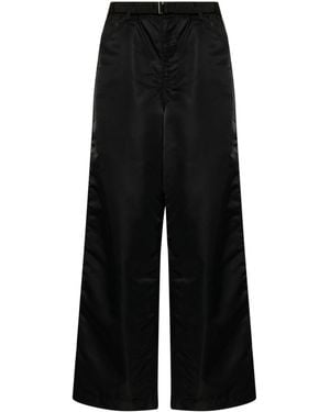 Sacai Belted Wide-Leg Trousers - Black