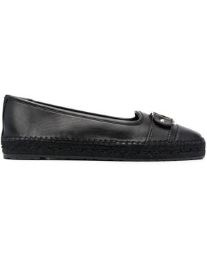 Ferragamo Espadrilles Vara Con Fibbia - Nero