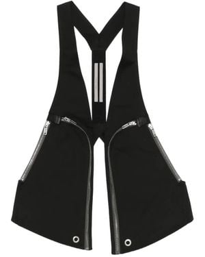 Rick Owens Zip Bauhaus Vest - Black