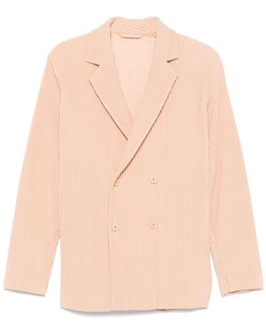 Homme Plissé Issey Miyake Blazer À Effet Plissé - Pink