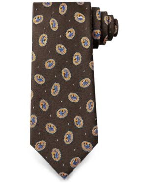 Bona Furtuna Corbata Con Estampado De Cachemira - Blanco