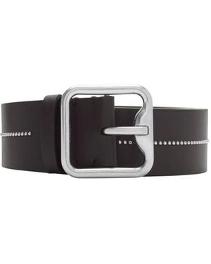 Burberry スタッズ レザーベルト - ホワイト