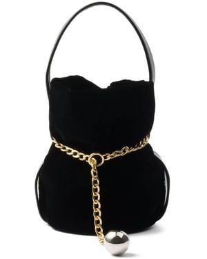 Prada Mini Sac Seau Petit Sac À Bride En Chaîne - Noir