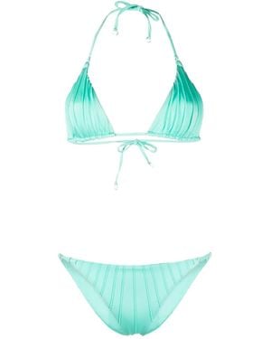 Noire Swimwear Gathered Bikini Set - Blue
