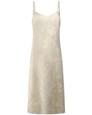 Shanghai Tang Jacquard Night Dress - White