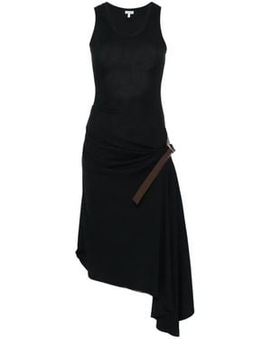 Loewe Asymmetric Long Dress - Black