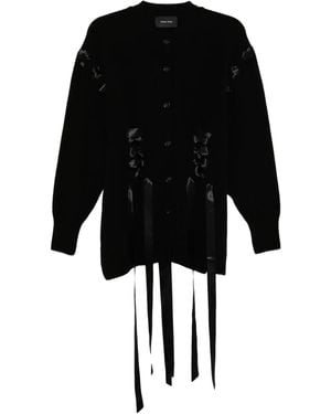 Simone Rocha Cardigan À Détail De Ruban - Noir