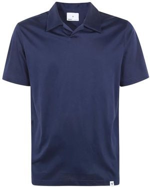 Woc V-Neck Collared T-Shirt - Blue