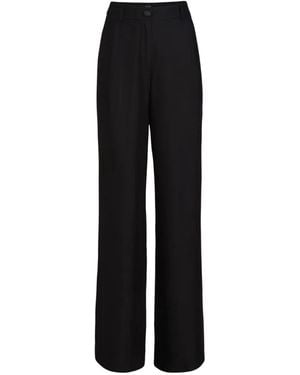 Toccin Solara Pleated Wide Leg Trousers - Black
