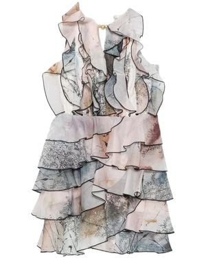 Aje. Cleo Ruffled Mini Dress - White