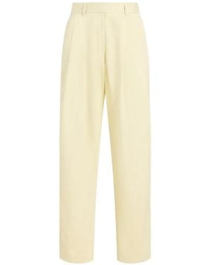 Proenza Schouler Taya Pleated Trousers - Natural