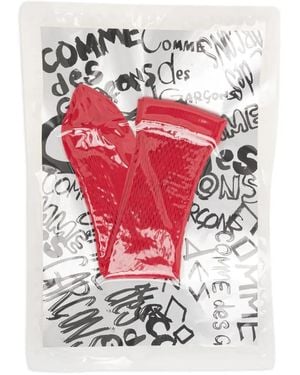 Comme des Garçons Ribbed Logo Socks - White