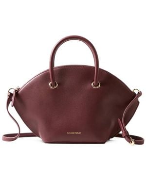 Claudie Pierlot Bolso De Cuero Suave Con Anillas Doradas - Morado