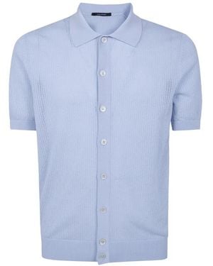 Tagliatore Short Sleeves Shirt - Blue