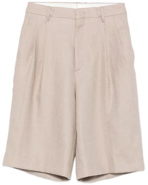 Tagliatore Pleated Shorts - Natural