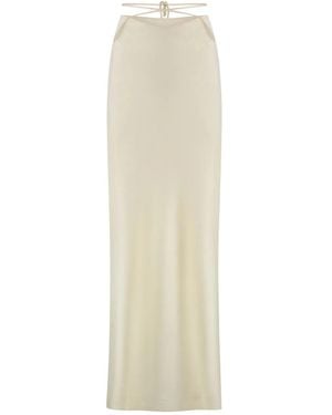 Anna October Satin Midi Skirt - White