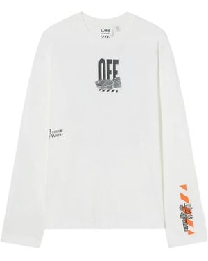 LAB C.O. OFF WHITE Off Active Tape Long-Sleeved T-Shirt - White