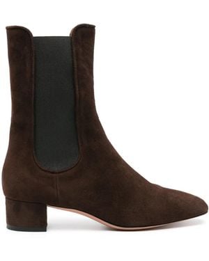 Aquazzura Lyon 35Mm Suede Boots - Brown