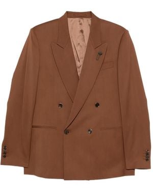 Lardini Double-Breasted Blazer - Brown