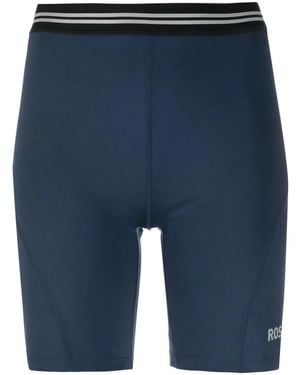 Rossignol Logo-Print Biker Shorts - Blue