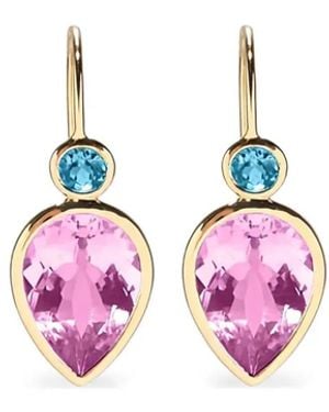 Lizzie Fortunato 14K Hera Topaz Earrings - Pink