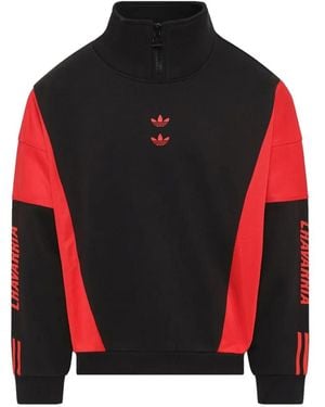 Willy Chavarria X Watsonville Mockneck Sweatshirt - Red