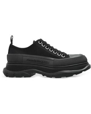 McQueen Tread Slick Lace-Up Trainers - Black