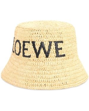 Loewe Rafia Bucket Hat - Metallic