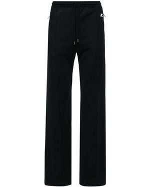 Courreges Logo-Patch Interlock Track Trousers - Black