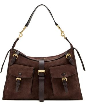 Mulberry Roxanne Zip Detail Shoulder Bag - Brown