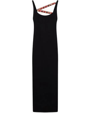 PUCCI Printed-Strap Open-Back Maxi Dress - Black
