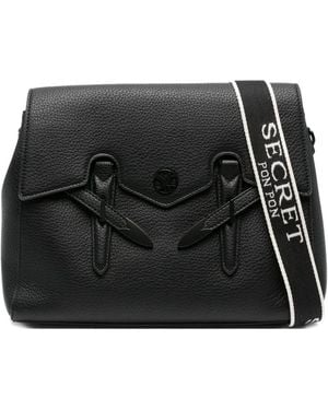 Secret Pon-pon Medium Yalis Knotted-detail Shoulder Bag - ブラック