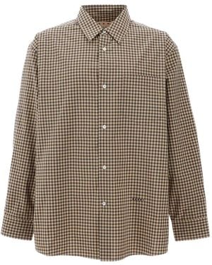 Marni Check-Pattern Shirt - Brown