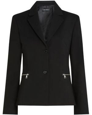 Karl Lagerfeld Button-Up Blazer - Black