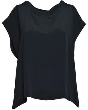 Momoní Boat-Neck Short-Sleeve Top - Black
