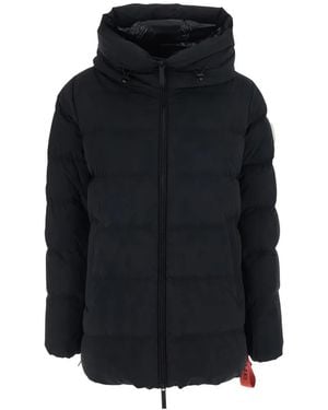 AFTER LABEL Quilted Hooded Coat - Black