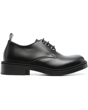 McQueen Skull-Embossed Derby Shoes - Black
