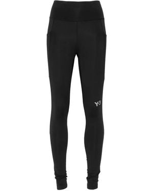 Y-3 Logo-Print Leggings - Black