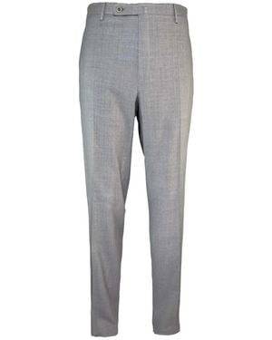 Incotex Tropical-Wool Straight-Leg Trousers - Grey