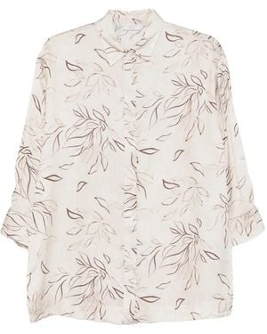 Peserico Floral-Pattern Shirt - White