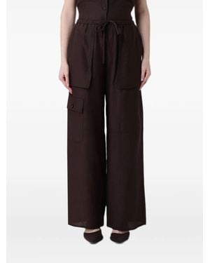 Tela Drawstring-Fastening Palazzo Trousers - Black