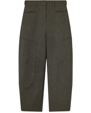 Ganni Curved Trousers - Green