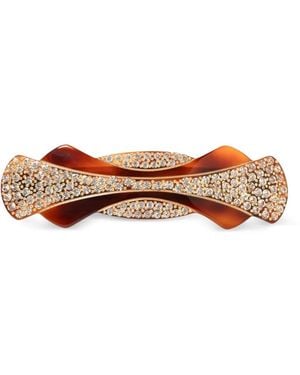 Jennifer Behr Ariane Crystal-Embellished Barrette - Brown