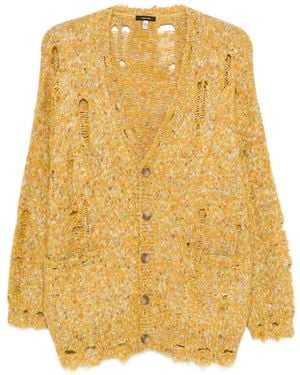 R13 Cardigan À Boutonnière - Jaune