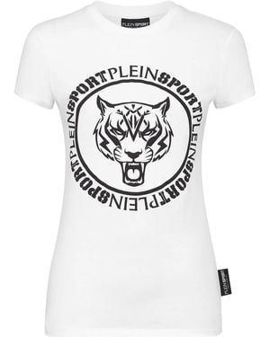 Philipp Plein Logo-Print Cotton T-Shirt - Gray