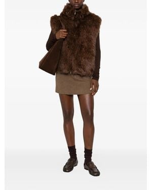 ELEH Reversible Faux-Fur Gilet - Brown