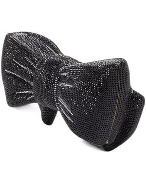 Judith Leiber Just For You Crystal-Embellished Bow Clutch Bag - Black
