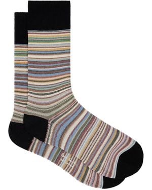 Paul Smith Calcetines A Rayas - Negro