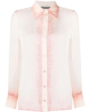 Alberta Ferretti Gradient-Effect Silk Shirt - Pink