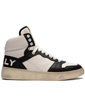 Bally High-Top Leather Trainers - Black